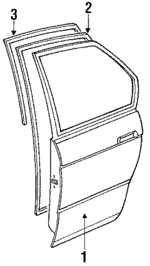 MB320055 - : Door Weather-Strip for Mitsubishi: Montero Image