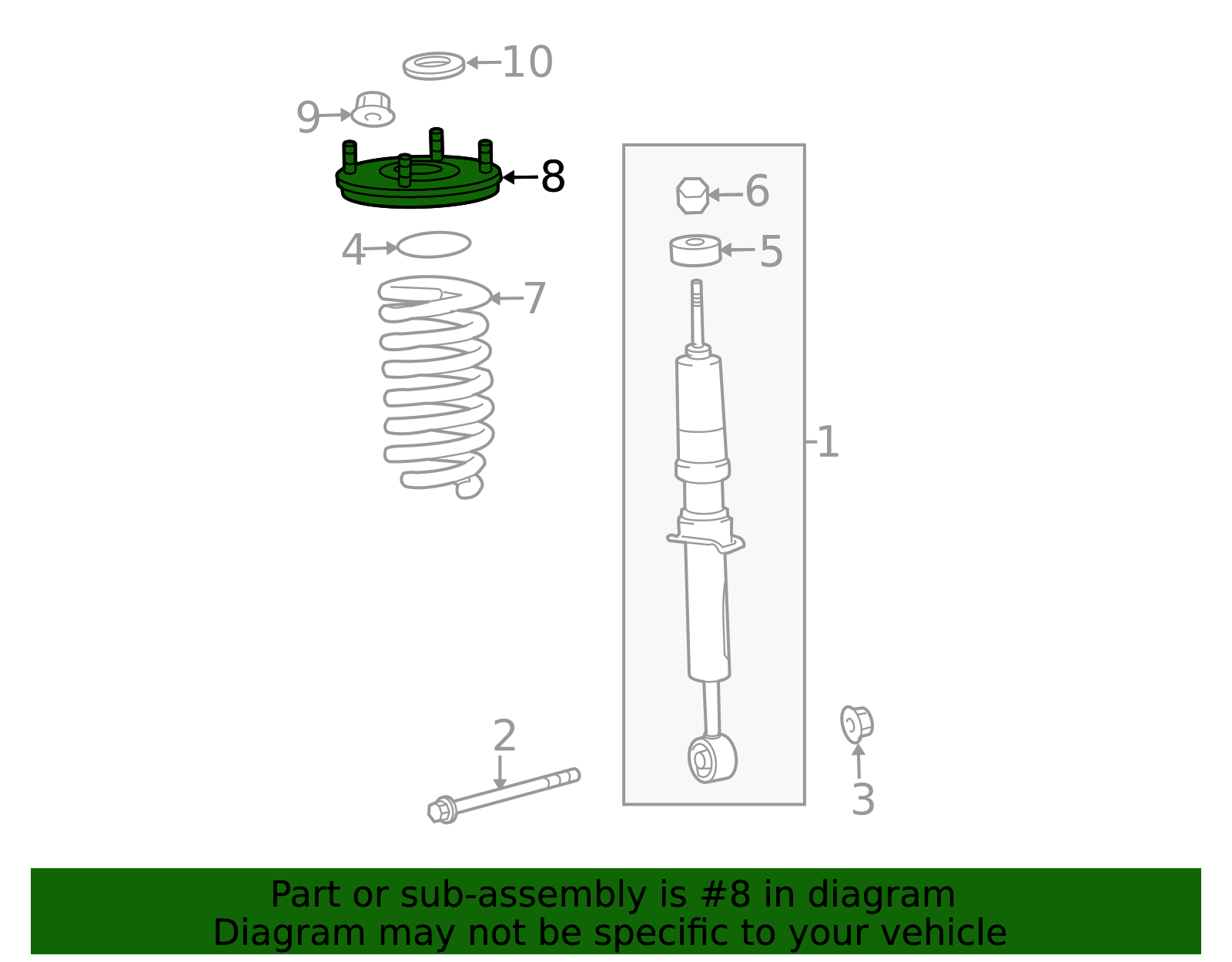 Genuine Official Toyota Shock Mount (Left, Right, Front) part# 48609 ...