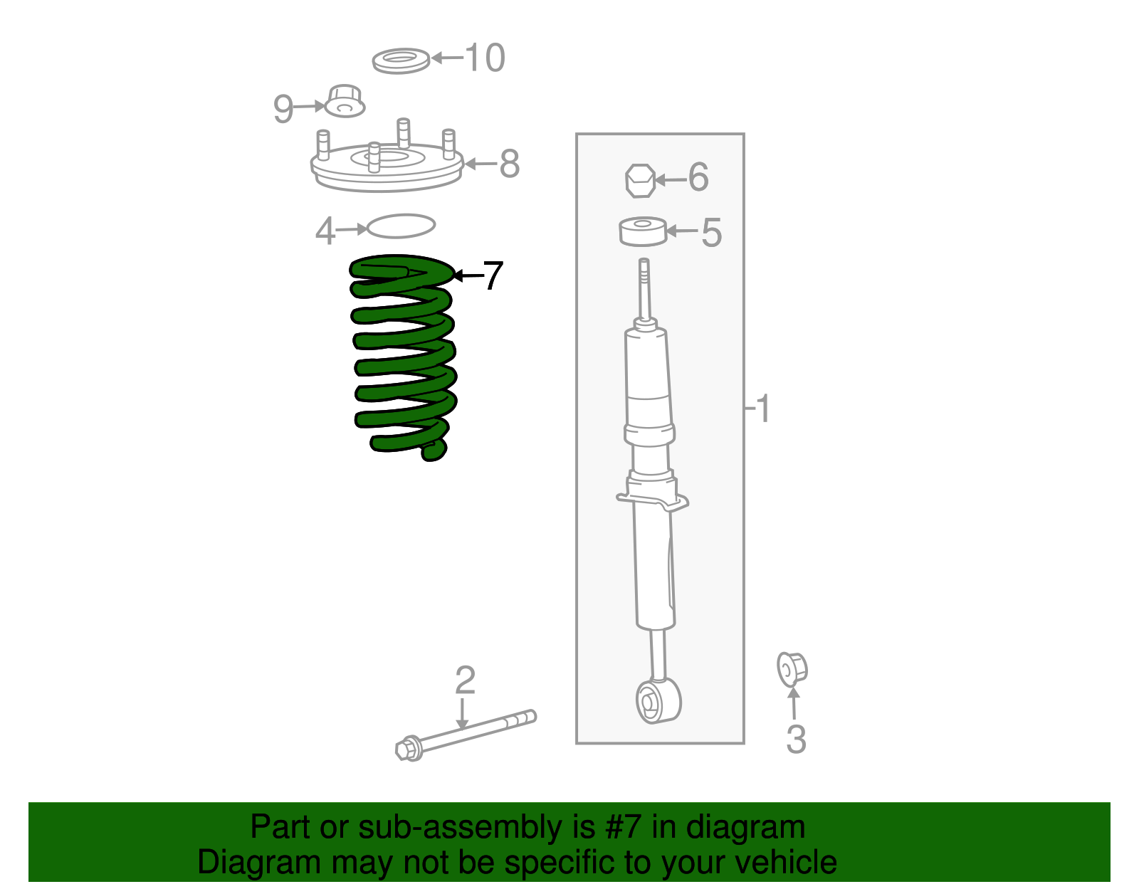 OEM 2007-2021 Toyota Tundra Coil Spring Part # 48131-0C293