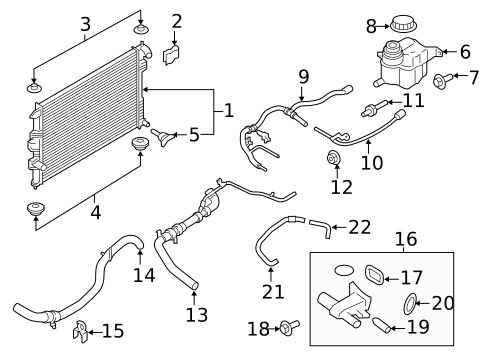 Radiator & Components for 2018 Ford Explorer #0