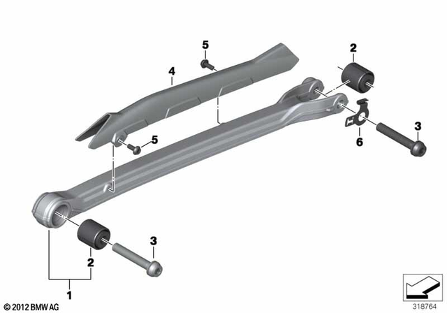 7129907413 - Rear Axle, Rear-Wheel Drive, Suspension: Screw M5x12 for BMW-Motorrad Image