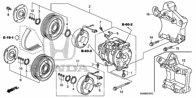 A/C Compressor (V6) for 2010 Honda Accord #0