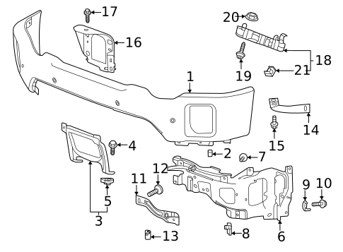 Bumper & Components - Front for 2025 GMC Sierra 2500 HD #2