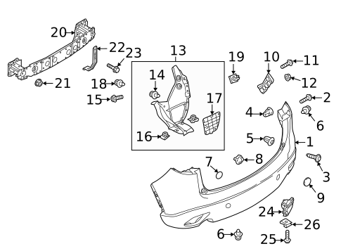 Bumper & Components - Rear for 2014 Mazda CX-5 #0