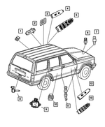 56007678AB - Electrical: Mirror Switch for Mopar Image