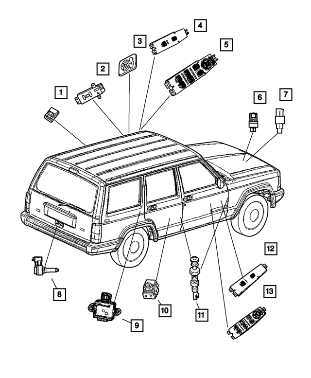 56007678AB - : Mirror Switch for Mopar Image