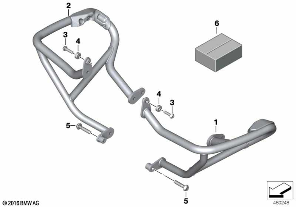 46638389433 - Engine protection bar, left 2018-2025 BMW