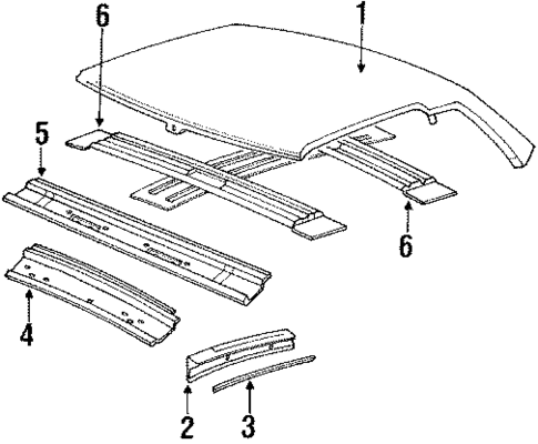 Roof & Components for 1992 Buick Regal #0