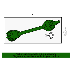 (Replaces 84550240) Rear Passenger Side Half-Shaft 85641093 GM ...