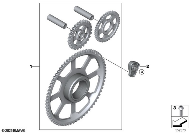11118557331 - Engine: Fillister-Head Screw - M6X20-8.8-ZNNIV for BMW-Motorrad Image