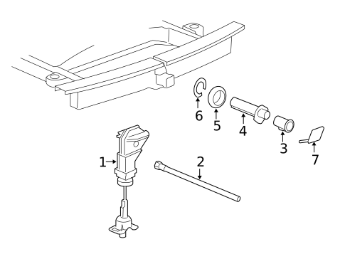 Spare Tire Carrier for 2005 Cadillac Escalade EXT #0
