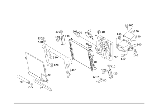 Radiator, Mounting, and Covering for 2005 Mercedes-Benz SLR McLaren #0