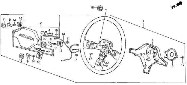 Steering Wheel (1) for 1986 Acura Integra #0