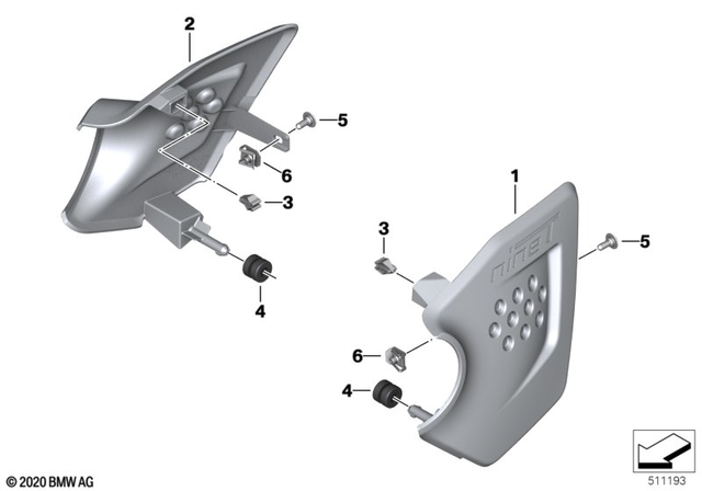 46639444065 - : Cover For Intake Silencer Left for BMW-Motorrad Image