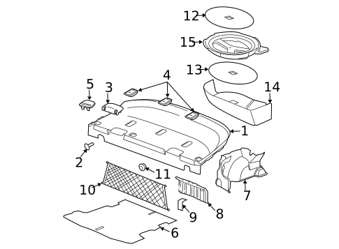 Interior Trim - Rear Body for 2010 Chevrolet Cobalt #1