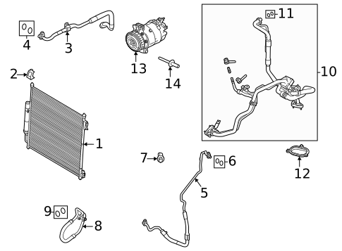 Condenser, Compressor & Lines for 2020 Land Rover Defender 90 #0