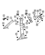 5KU74HDAAA - : C Pillar Molding, Right for Mopar Image