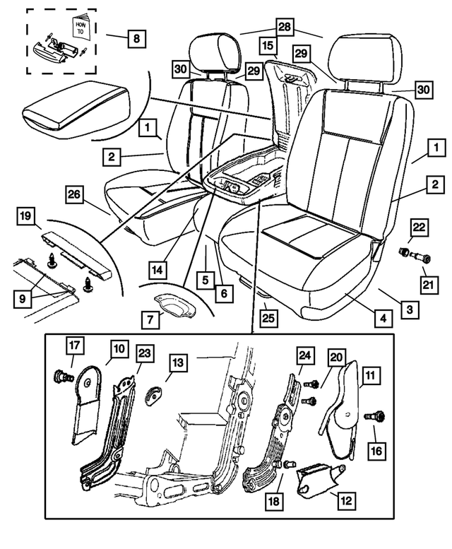 1FX131J3AA - Interior Trim: Front Seat Back Cover, Left for Mopar Image