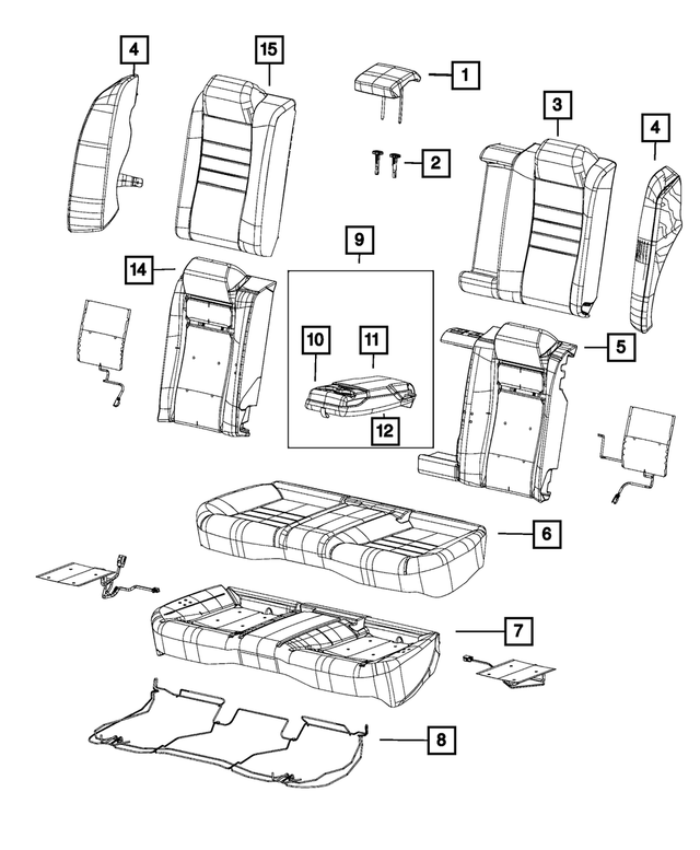 5YA39ND2AA - Interior Trim: Rear Headrest for Mopar Image