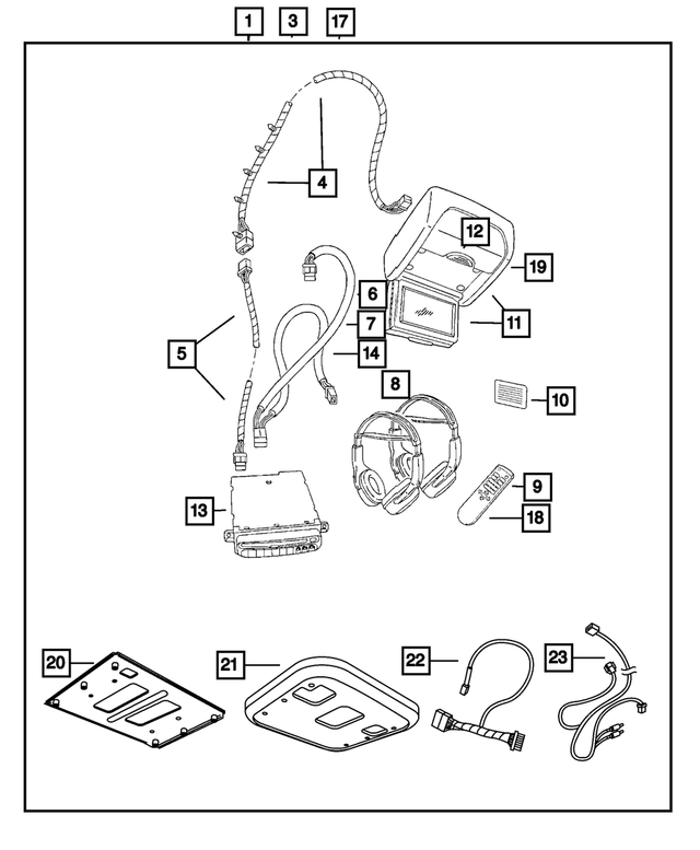 4685999AC - Mopar Accessories - Component Parts: Compact Disc Changer Wiring for Mopar Image image