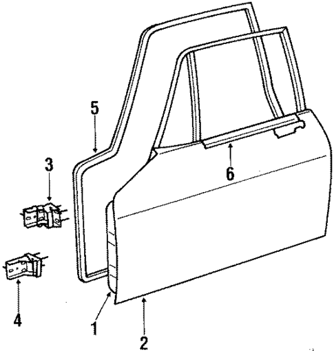 Door & Components for 1986 Jaguar XJS #0