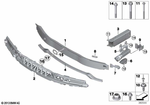 51117291449 - : Mount, Bumper, Front, Top for BMW Image