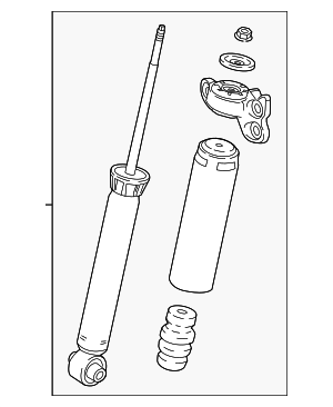 Rear Shock Absorber with Upper Mount, Bumper, Boot, Cup, and Nut ...