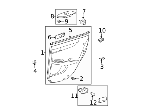 Rear Door for 2003 Lexus ES300 #1