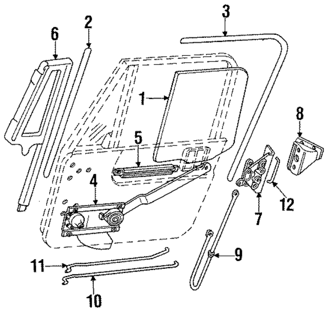 55022404 - Body: Glass for Mopar Image
