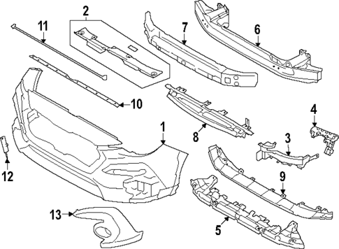 Bumper & Components - Front for 2025 Subaru Crosstrek #0