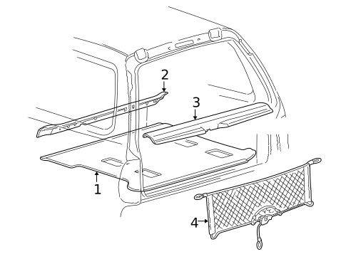 Interior Trim - Rear Body for 2001 Ford Excursion #0