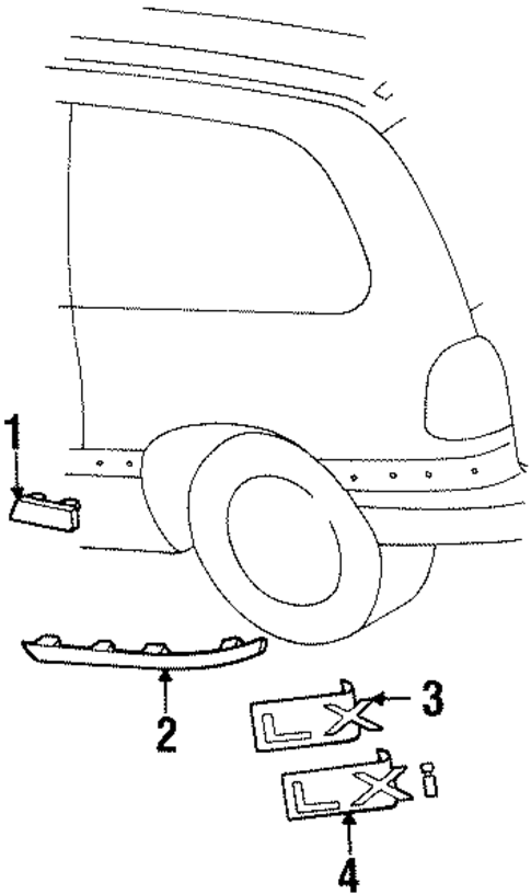 Exterior Trim - Side Panel for 1997 Chrysler Town & Country #1