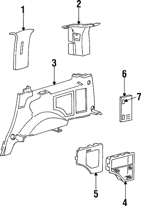 Interior Trim - Quarter Panels for 2002 Lincoln Navigator #0