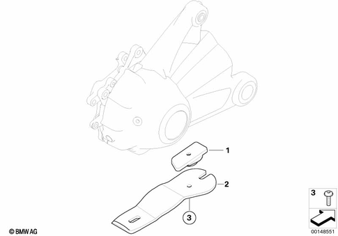 Mounting Parts, Right-Angle Gearbox Rear for 2005 BMW-Motorrad HP2 Enduro #0