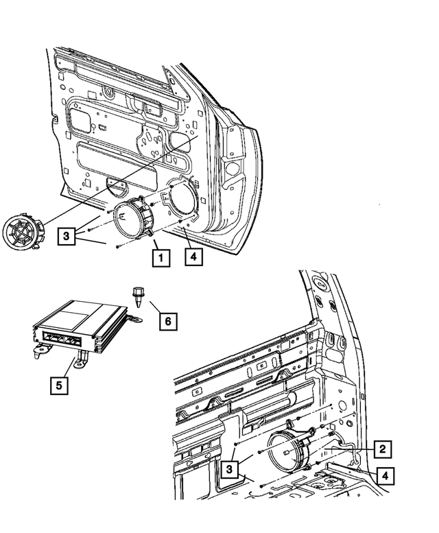 56040856AC - Electrical: Speaker, Front Or Rear, Door for Mopar Image