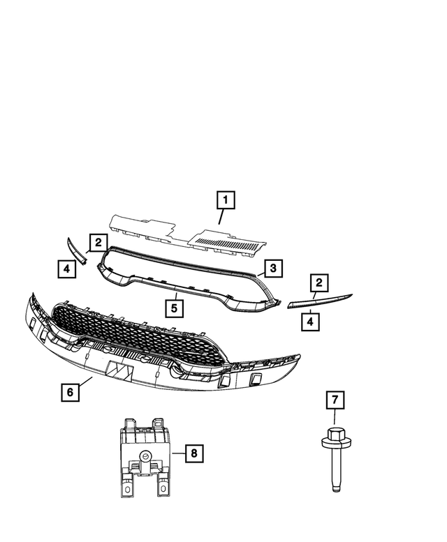 6UZ38DX8AA - Exterior Ornamentation: Grille Surround for Mopar Image