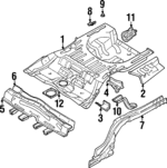 AW348163 - : Rear Floor Pan Brace for Mitsubishi: Diamante Image
