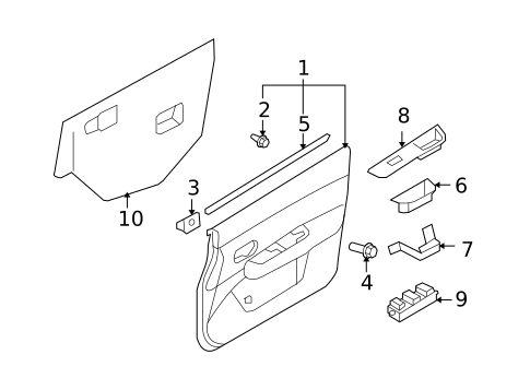 Interior Trim - Front Door for 2010 Nissan Versa #0