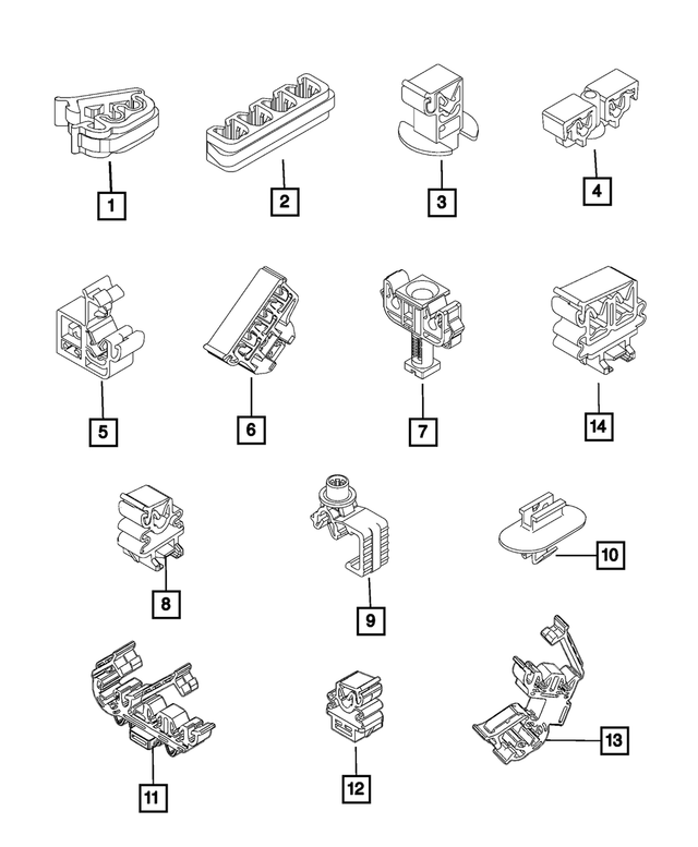 68073208AA - Brakes: Brake Line Clip for Fiat: 500, 500X | Jeep: Renegade Image