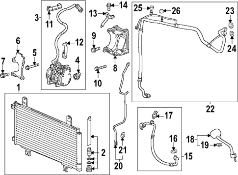 Condenser, Compressor & Lines for 2025 Honda Civic #0