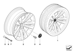 36116780224 - : Light Alloy Rim 36907111 for BMW Image