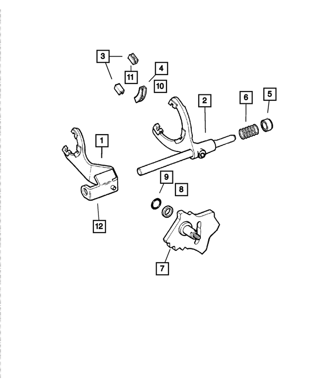 83503515 - Transfer Case Model 244 [DHU]: Shift Fork Spring Cup for Mopar Image