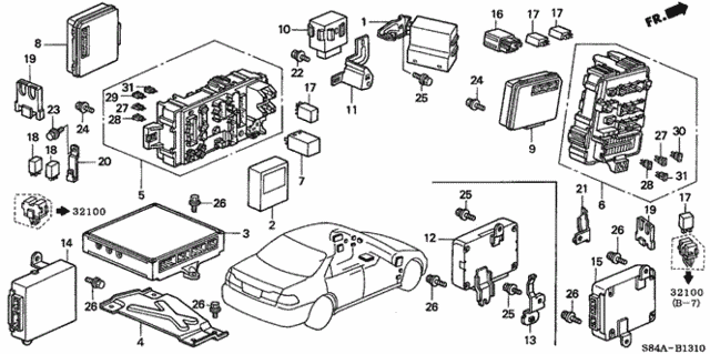 Control Unit (Cabin) for 2002 Honda Accord #0