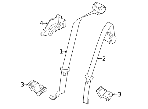 Rear Seat Belts for 2012 Land Rover Range Rover Evoque #0