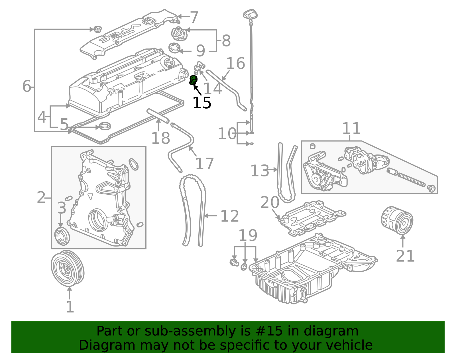 17139-PK1-000 - Grommet PCV Valve - 1990-2004 Honda | Honda