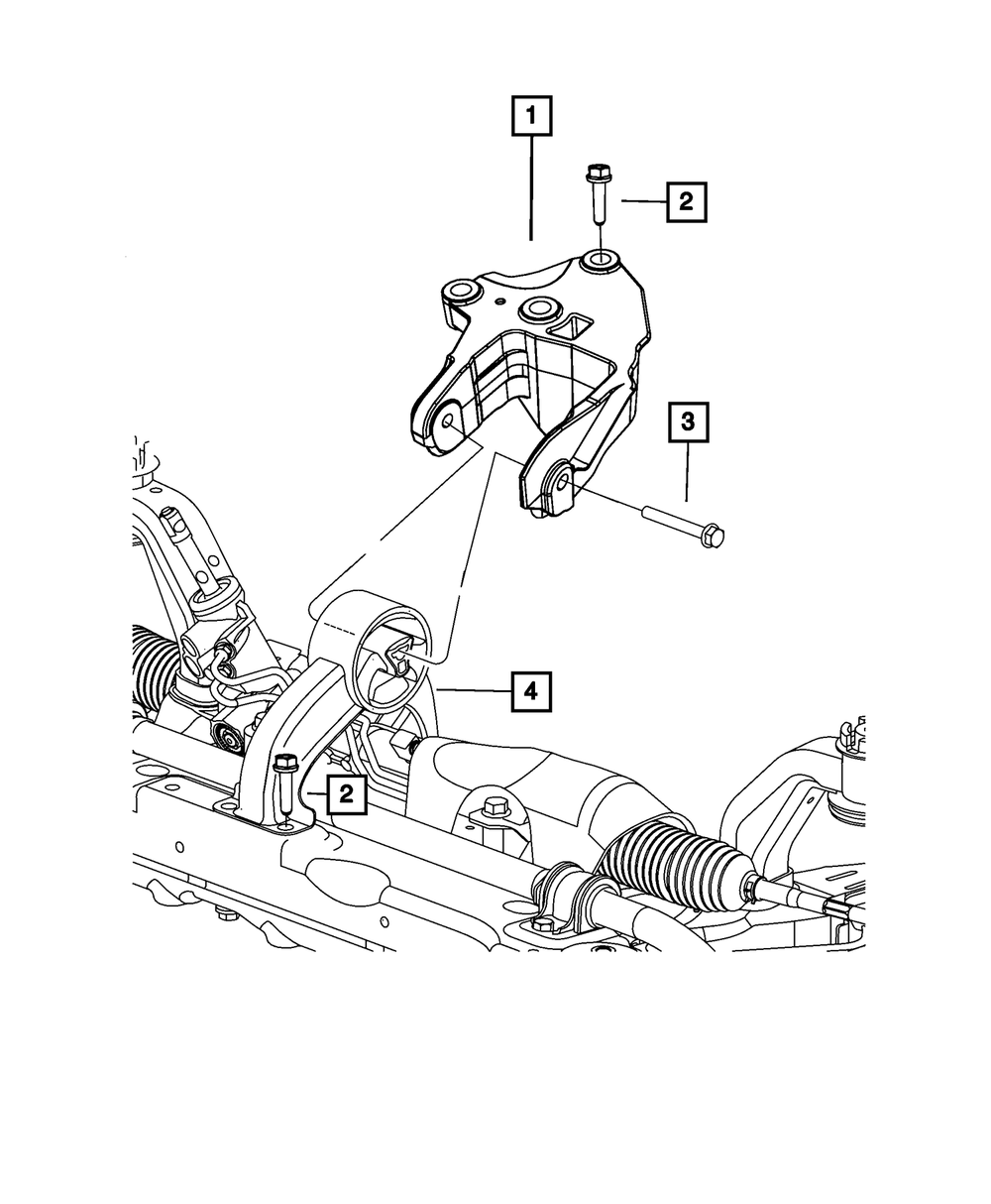 Engine Mount Bracket, Rear - Mopar (5085517AE)