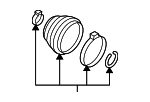 7L0498203 - Driveline &amp; Axles: Cv Joint Boot Kit for Volkswagen Image