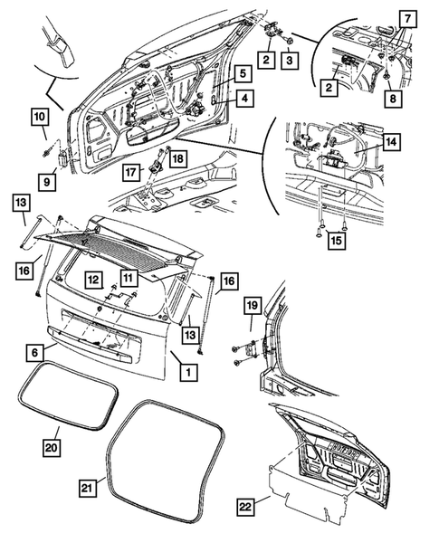 Liftgate Panel for 2007 Jeep Grand Cherokee #0