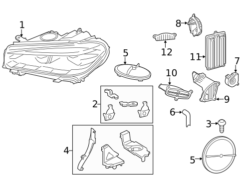 Headlamp Components for 2016 BMW X5 #0