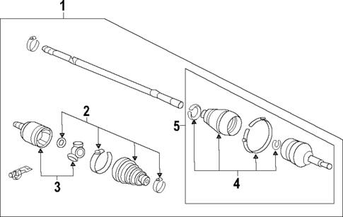 Axle Shafts & Joints for 2019 Honda Fit #0